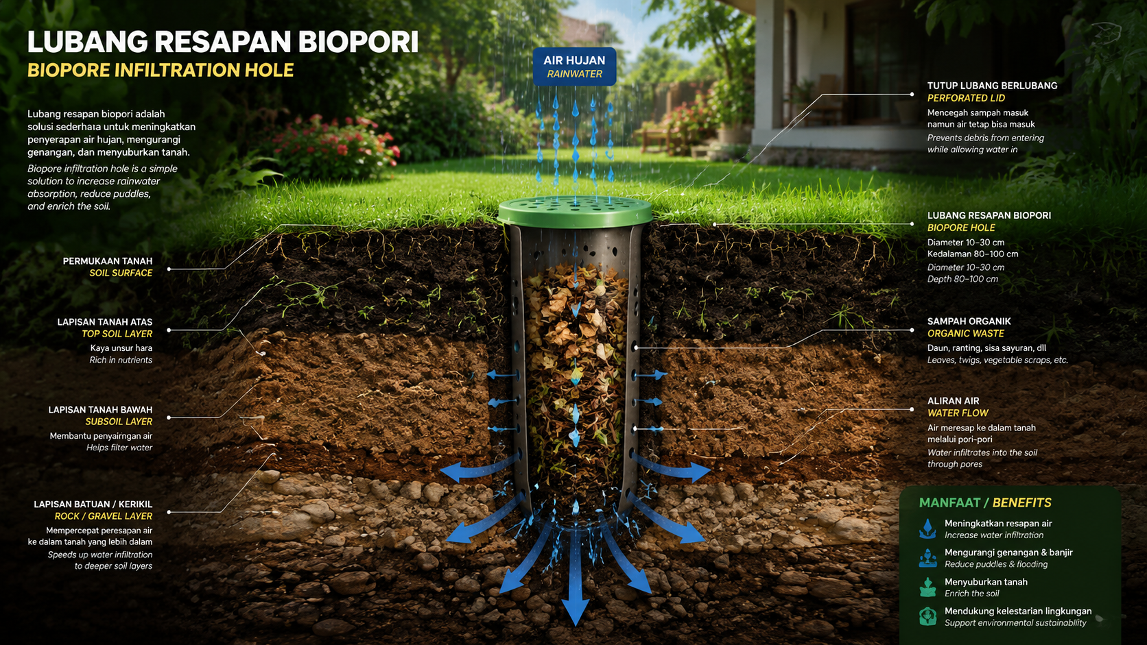 Hitung Kebutuhan Biopori Taman Lo [Panduan Cepat]